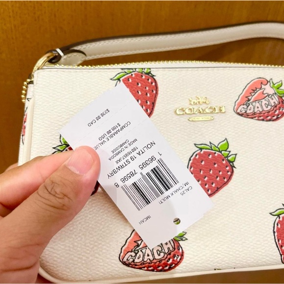 Coach Nolita 19 With Strawberry Print #CAL25 - Picture 7 of 7